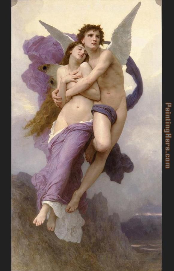 The Abduction of Psyche painting - William Bouguereau The Abduction of Psyche art painting